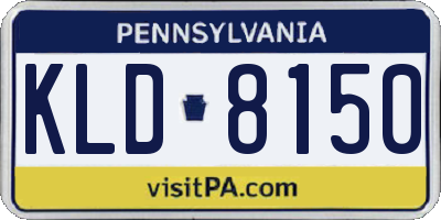 PA license plate KLD8150