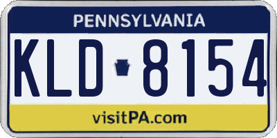 PA license plate KLD8154