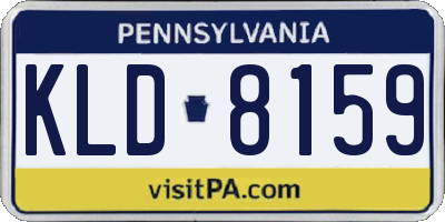 PA license plate KLD8159