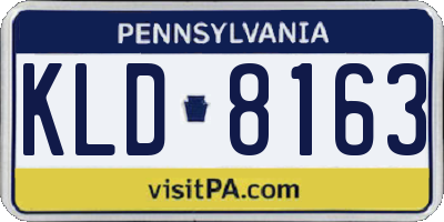 PA license plate KLD8163