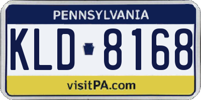 PA license plate KLD8168