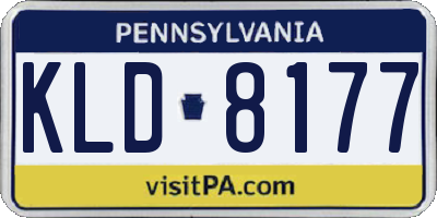 PA license plate KLD8177