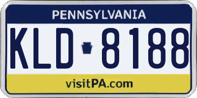 PA license plate KLD8188