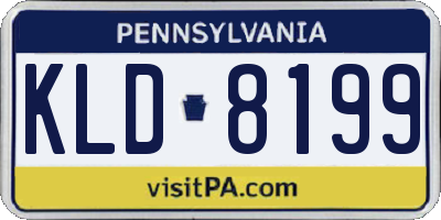 PA license plate KLD8199