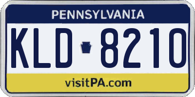PA license plate KLD8210