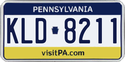 PA license plate KLD8211