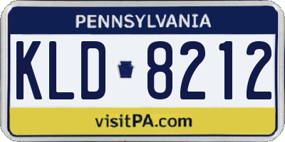 PA license plate KLD8212