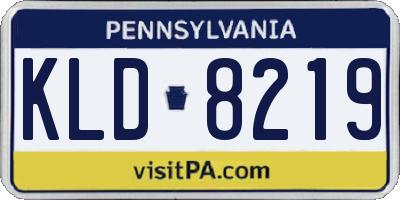PA license plate KLD8219