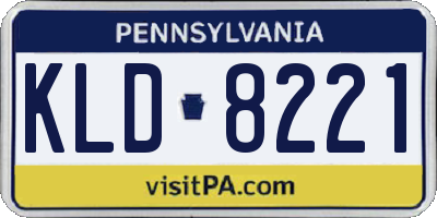 PA license plate KLD8221