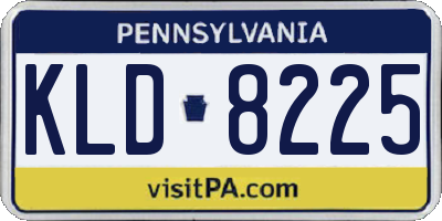 PA license plate KLD8225