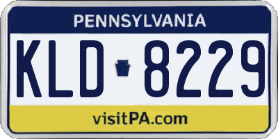 PA license plate KLD8229