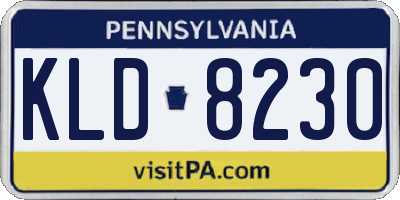 PA license plate KLD8230