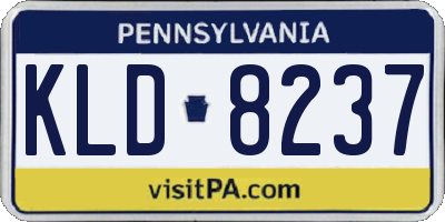 PA license plate KLD8237