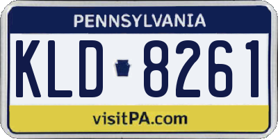 PA license plate KLD8261