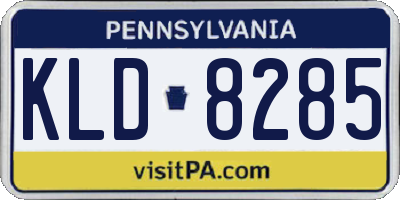 PA license plate KLD8285