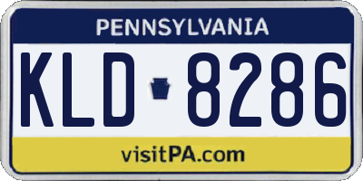 PA license plate KLD8286