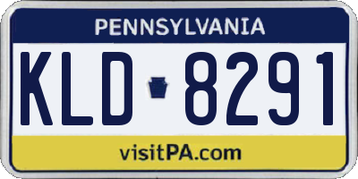PA license plate KLD8291
