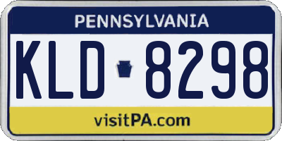 PA license plate KLD8298