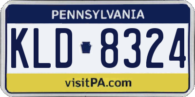 PA license plate KLD8324