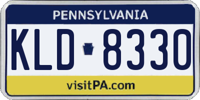 PA license plate KLD8330