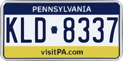 PA license plate KLD8337