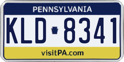 PA license plate KLD8341