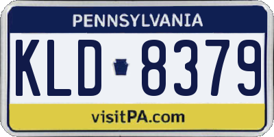 PA license plate KLD8379