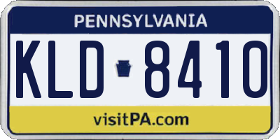 PA license plate KLD8410