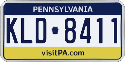 PA license plate KLD8411