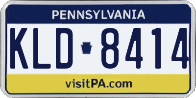 PA license plate KLD8414