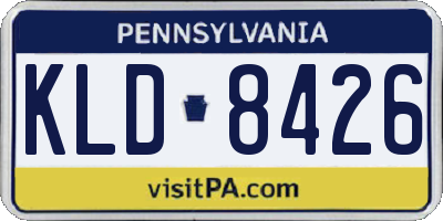 PA license plate KLD8426