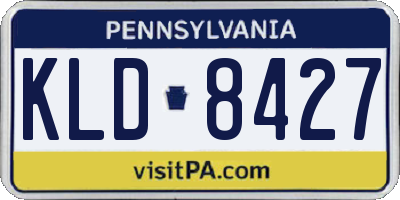 PA license plate KLD8427