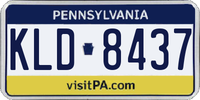 PA license plate KLD8437