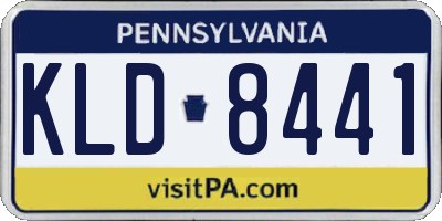 PA license plate KLD8441