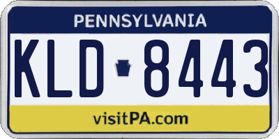 PA license plate KLD8443