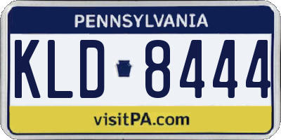PA license plate KLD8444