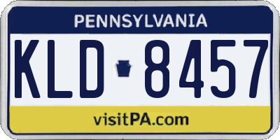 PA license plate KLD8457