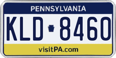 PA license plate KLD8460