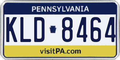 PA license plate KLD8464