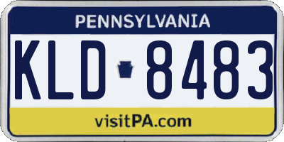 PA license plate KLD8483