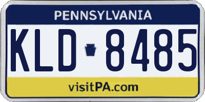 PA license plate KLD8485