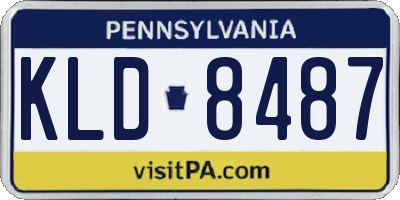 PA license plate KLD8487