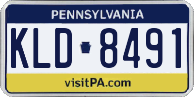 PA license plate KLD8491