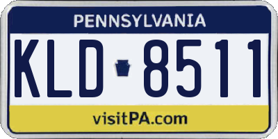 PA license plate KLD8511