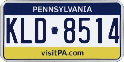 PA license plate KLD8514