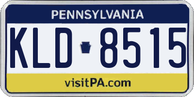 PA license plate KLD8515
