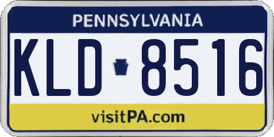 PA license plate KLD8516