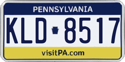 PA license plate KLD8517