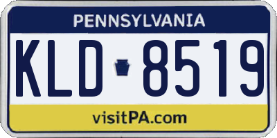 PA license plate KLD8519