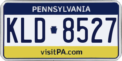 PA license plate KLD8527